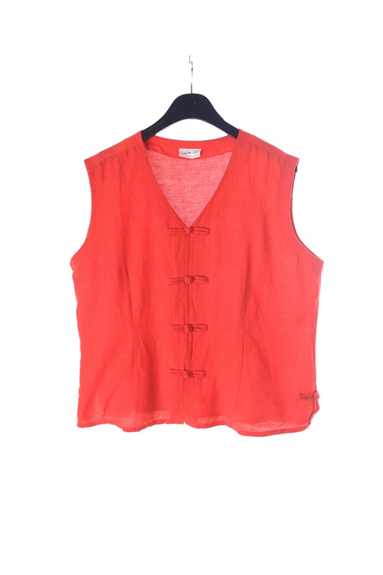 handmade silk vest (XL)