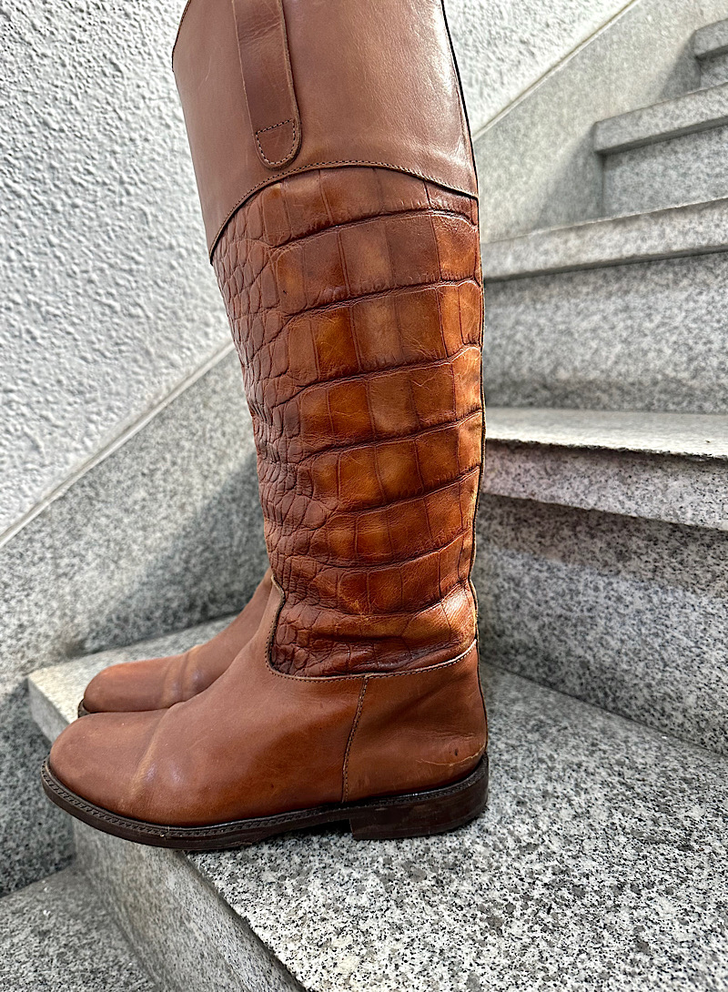 vero cudio leather boots (made in italy)