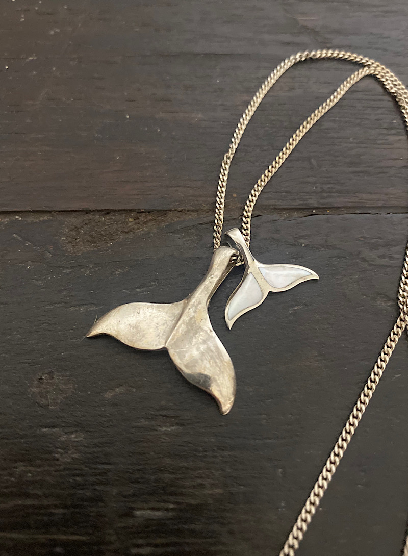 Whale tail 925silver necklace