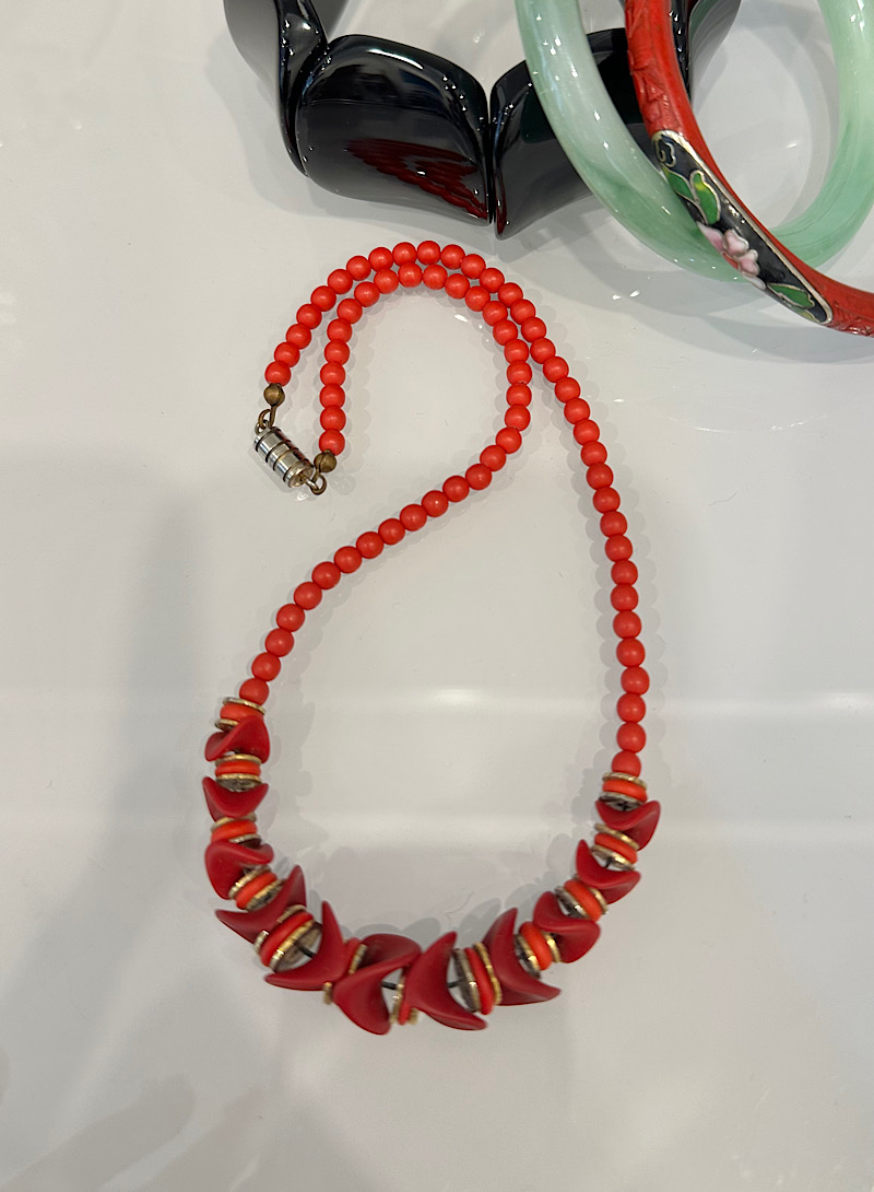 Red Frill Necklace