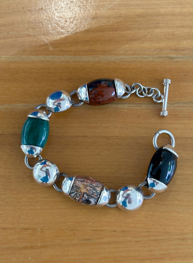 Mexico gemstone 925silver bracelet