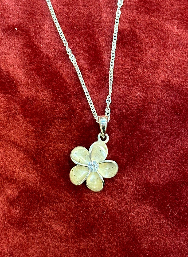 Hawaiian flower 925silver pendant