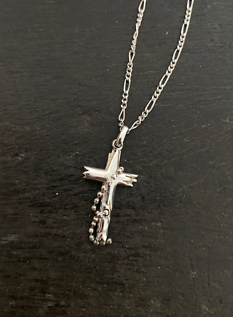 Cross chain drop 925silver necklace