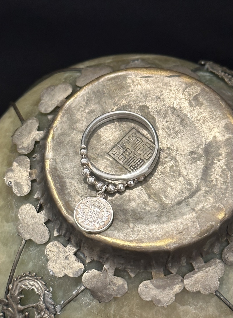 Coin bell 925silver ring