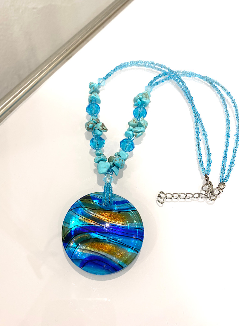 Ocean Art Glass Necklace