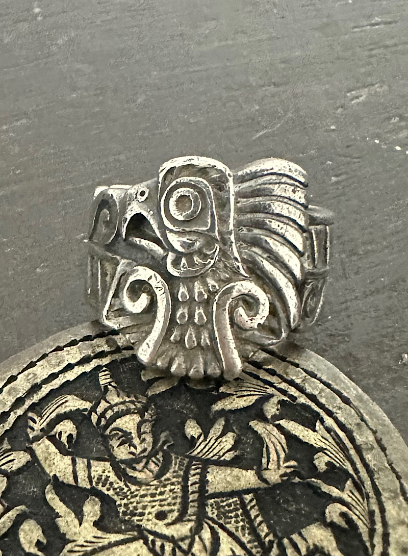 Antique eagle 925silver ring