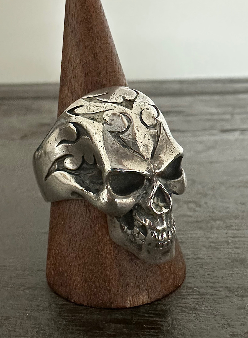 Tribal skull 925silver ring
