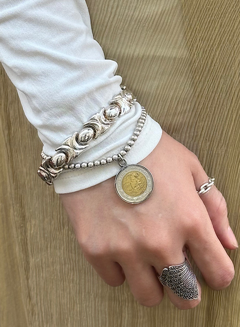 Coin 925silver bracelet