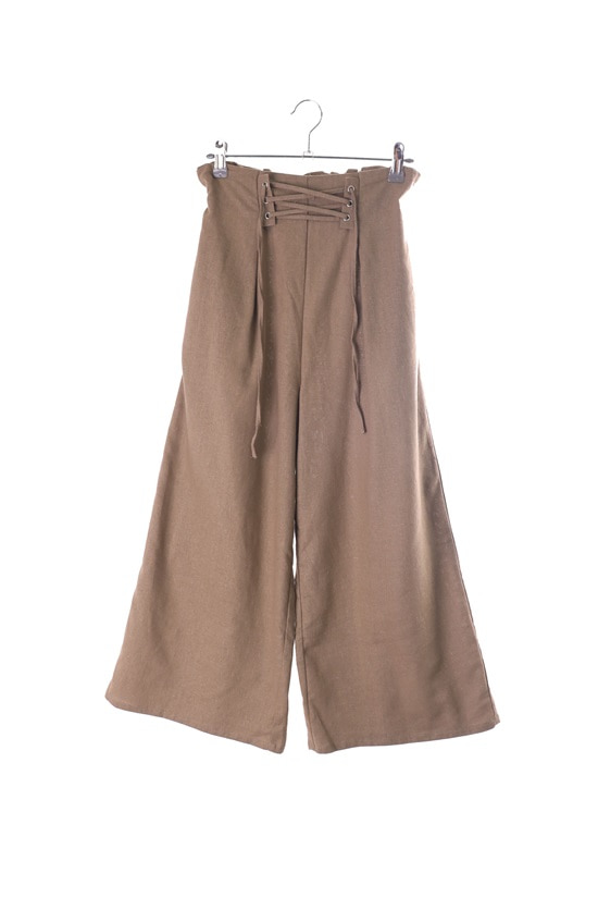 linen+cotton wide pants