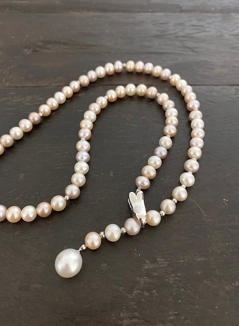 Fresh Water Pearl Adjustable 925silver Necklace