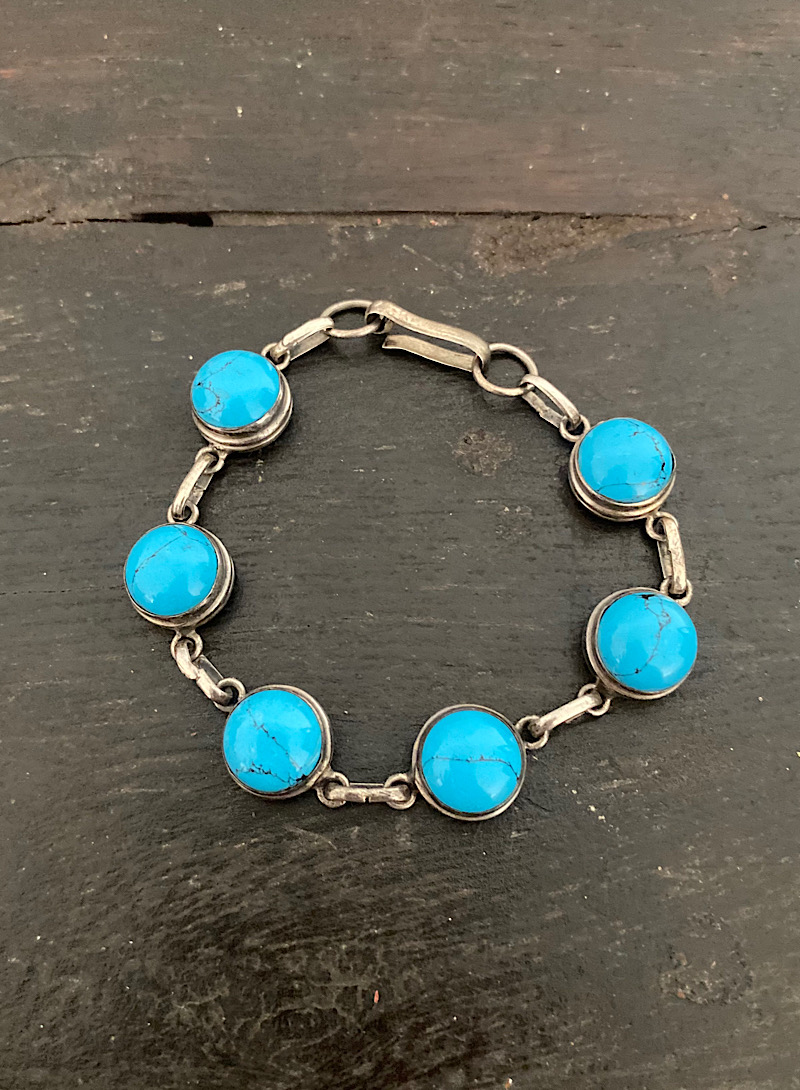 Fake Turquoise 925silver bracelet